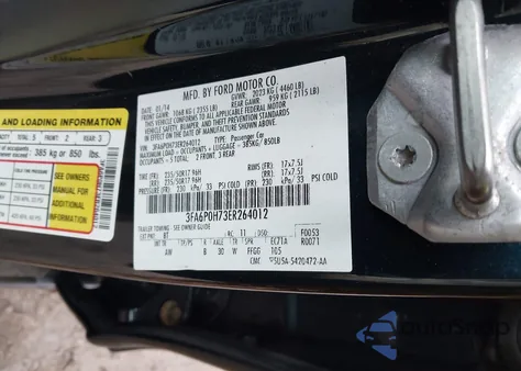2014 Ford Fusion Se from USA, damaged, VIN 3FA6P0H73ER264012